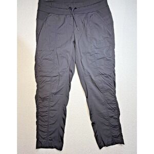 Lululemon Pants Womens 12 Gray Striped Ankle Tapered Drawstring Yoga Athletic